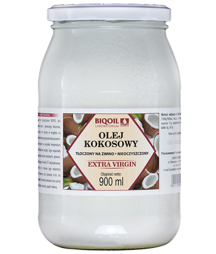Olej Kokosowy Extra Virgin 900ml. / Labolatorium Biooil