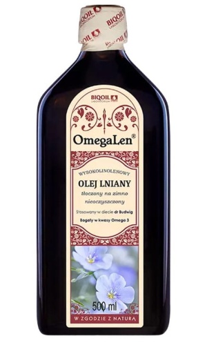 Olej Lniany OmegaLen® extra virgin 500 ml / Labolatorium Biooil