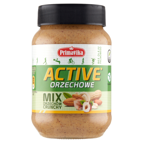Masło orzechowe Active mix orzechów crunchy 470g / Primavika