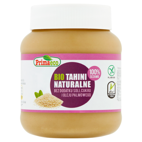 Tahini naturalne BIO 100% masło sezamowe 350g / Primaeco