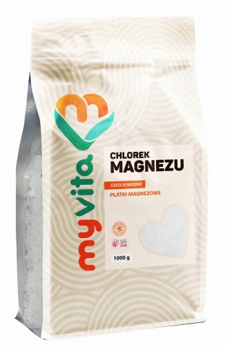 Chlorek magnezu sześciowodny płatki - 1000g / MyVita