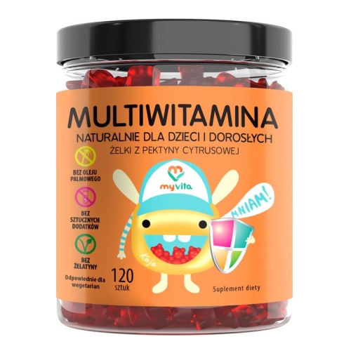 Multiwitamina - naturalne żelki dla dzieci i dorosłych - 120 szt. / MyVita