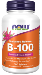 Witamina B-100 - kompleks witamin z grupy B o przedłużonym uwalnianiu - 100 tab / Now Foods