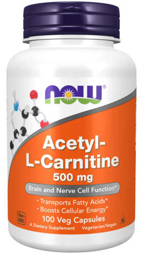 Acetyl-L-Carnitine 500 mg - 100 kaps / Now Foods