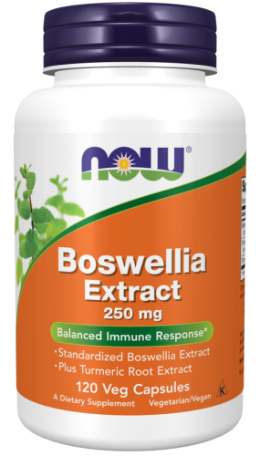Boswellia Extract Plus Turmeric (ekstrakt z kadzidłowca+kurkuma) 250 mg - 120 kaps / Now Foods