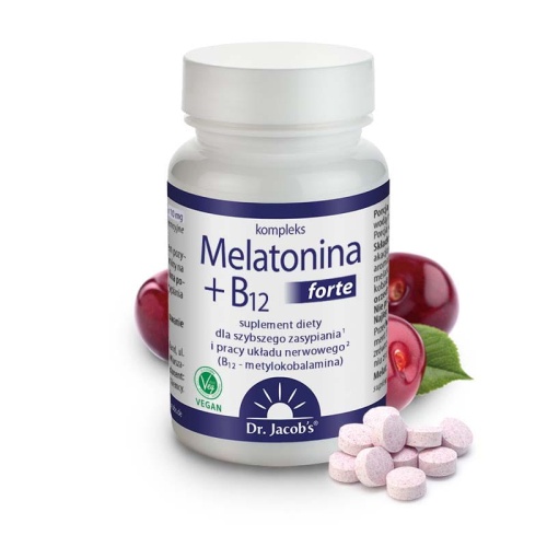 Melatonina + B12 Forte - 90 tab. / Dr. Jacobs