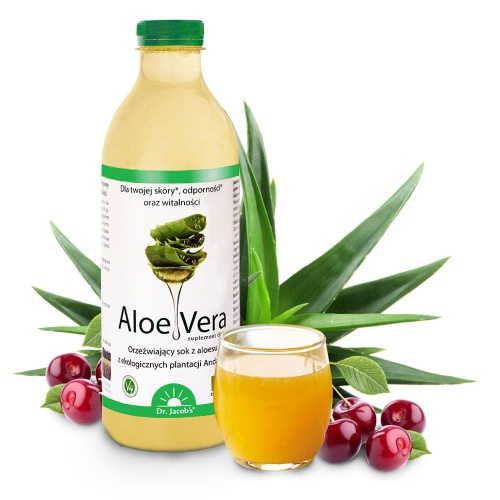 AloeVera (BIO aloes z dodatkiem aceroli) 1000 ml / Dr. Jacobs 