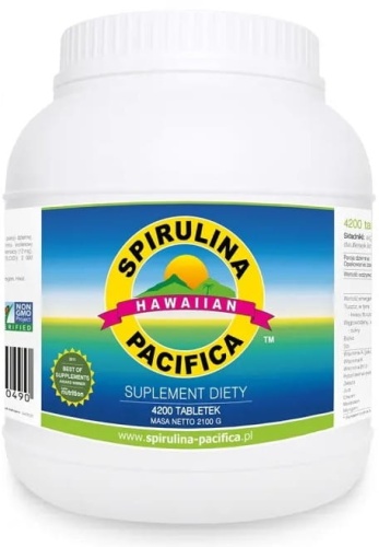 Spirulina PACIFICA® Hawajska 500 mg - 4200 tab. / Cyanotech 