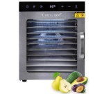 SUPER CENA + PREZENT! Dehydrator stalowy Wartmann WM-2110 - 10 tackowa suszarka z podświetleniem wnętrza 