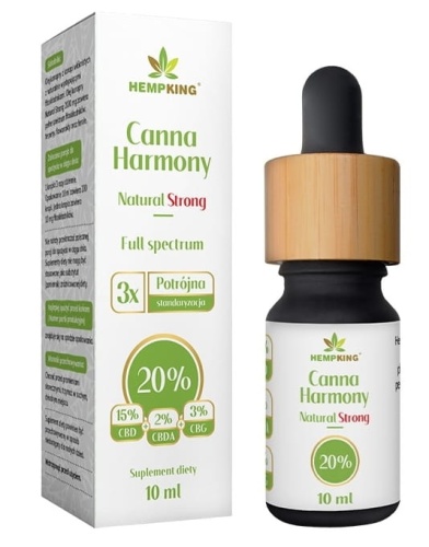 Canna Harmony Olej Konopny CBD 20% (CBD 15% + CBDA 2% + CBG 3%) Full Spectrum 2000mg – 10ml / HempKing 