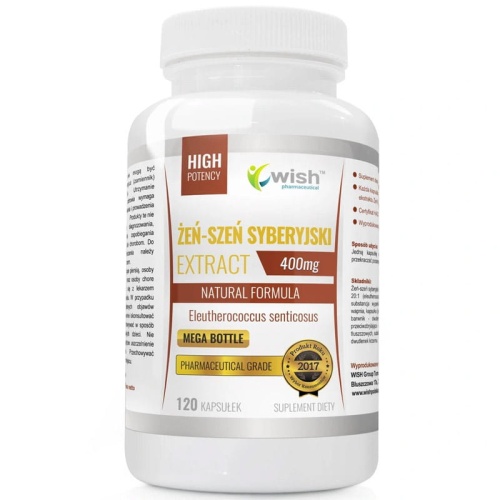 Żeń Szeń Syberyjski Ekstrakt 400mg  - 120 kaps. / Wish Pharmaceutical 