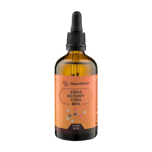 Kwas Octowy 80% - klasa czystości CZDA - 100ml / Chem World