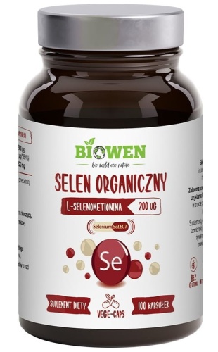 Selen Organiczny - L-selenometionina - 100 kaps - Biowen / HempKing
