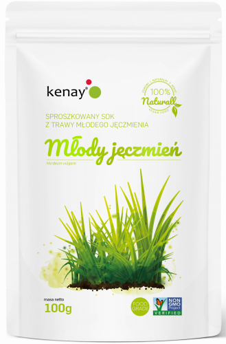 Młody Jęczmień BIO (sproszkowany sok z trawy młodego jęczmienia) 100g / KenayAG 
