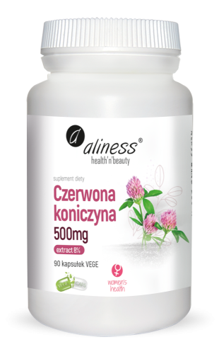 Czerwona koniczyna 500 mg - ekstrakt standaryzowany na 8% izoflawonów - 90 kaps. / Aliness Medicaline 
