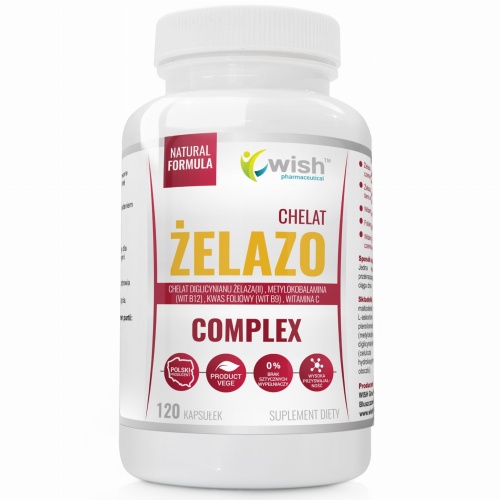 Żelazo Chelat Complex - 120 kaps. / Wish Pharmaceutical 