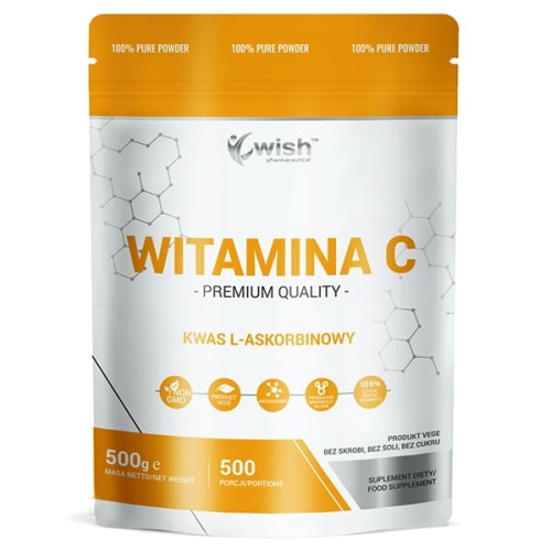 Witamina C - kwas L-askorbinowy - 500g proszek / Wish Pharmaceutical 