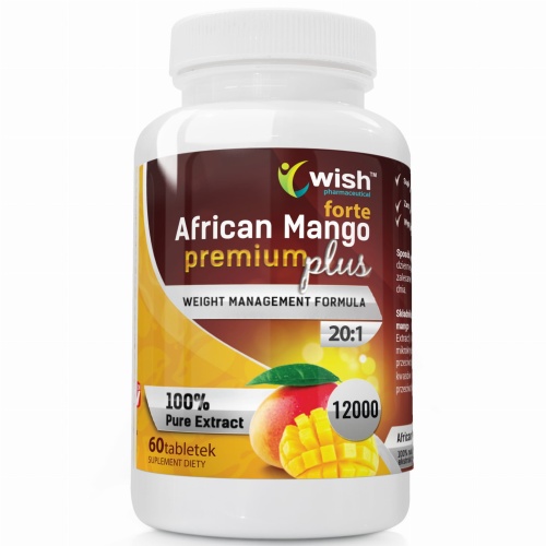African Mango Premium Plus Forte 20:1 - 600mg (kontrola wagi) - 60 tabl. / Wish Pharmaceutical 