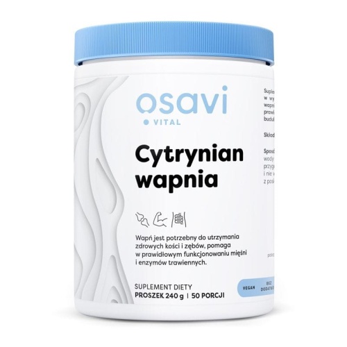 Cytrynian wapnia, proszek - 240 gram / Osavi 