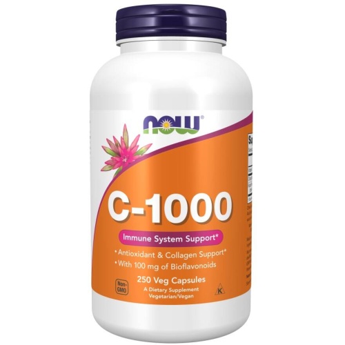 Witamina C 1000 mg + Bioflawonoidy 100mg + Rutyna 25mg - 250 kaps / Now Foods 