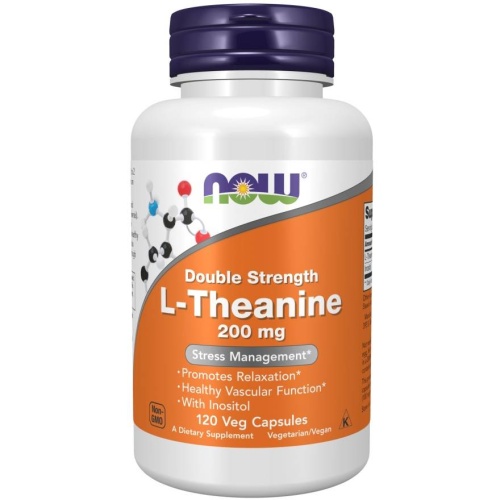 L-Theanine (aminokwas teanina) 200 mg - 120 kaps. / Now Foods 