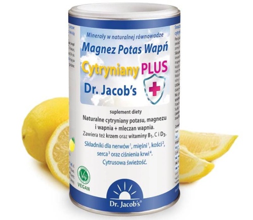 Magnez Potas Wapń Cytryniany Plus (pH Balans proszek zasadowy) 300g / Dr. Jacobs 