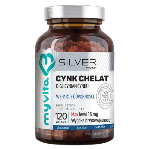 Cynk Chelat - Silver Pure - 120 kaps. / MyVita 