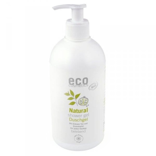 NATURAL Żel pod prysznic z zieloną herbatą i owocem granatu BIO 500 ml z pompką  / Eco Cosmetic 