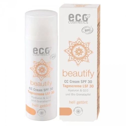 Beautify Krem CC jasny SPF30 z OPC, Q10, kwasem hialuronowym i granatem 50ml / Eco Cosmetic 