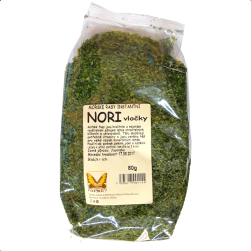Algi morskie NORI (płatki błyskawiczne) 80g / NATURAL