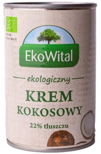 Krem kokosowy (88%) 22% tłuszczu BIO 400 ml / EkoWital