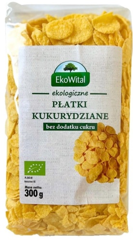 Płatki kukurydziane bez dodatku cukru BIO 300g / EkoWital 