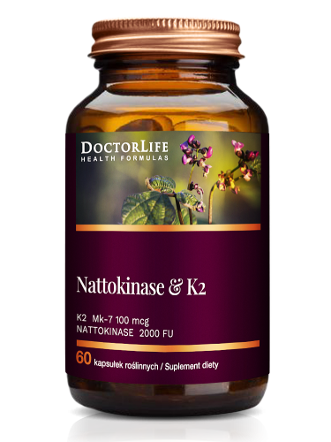 Nattokinase 100mg + K2 MK-7 100mcg - wsparcie układu krążenia - 60 kaps. / Doctor Life 