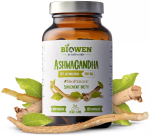 Adaptogen -  Ashwagandha (umysł, energia, sen) 400 mg - 10% witanolidów - 120 kapsułek Biowen / HempKing
