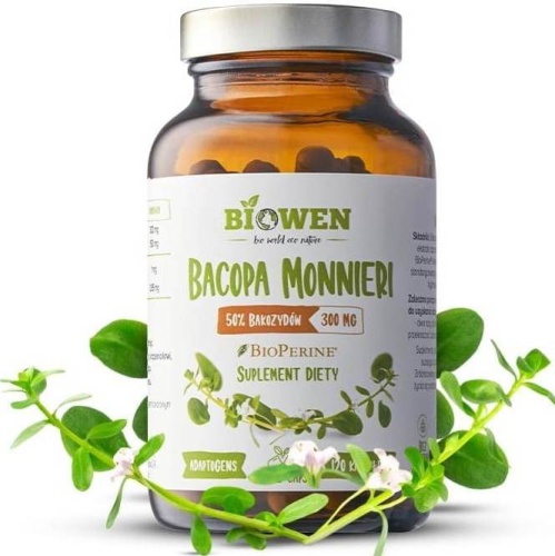 Adaptogen - Bacopa Monnieri 300mg - 120 kaps - Biowen / HempKing