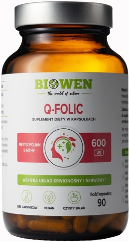 Q-folic - metylowany kwas foliowy 5-MTHF - 90 kaps - Biowen 