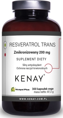 Resveratrol Trans - zmikronizowany - 200 mg - 300 kaps. / KenayAG 