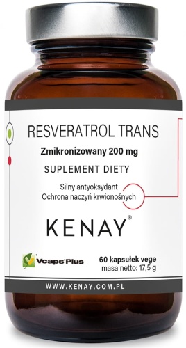 Resveratrol Trans - zmikronizowany - 200 mg - 60 kaps. / KenayAG 