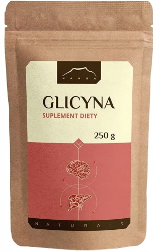 Glicyna (ważny składnik syntezy kolagenu) 250g / Nanga 