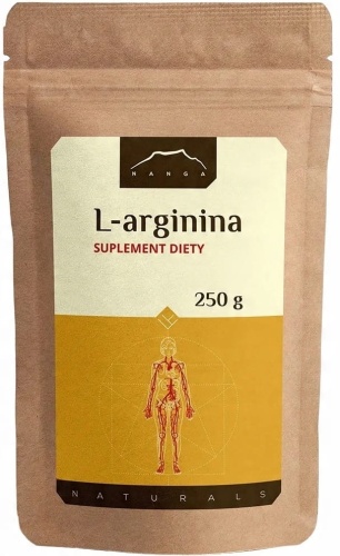 L-Arginina (wspiera syntezę tlenku azotu) 250g proszku / Nanga 