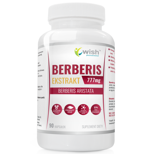 Berberis Aristata Berberyna Extract 5:1 - 777mg - 90 kaps. / Wish Pharmaceutical 