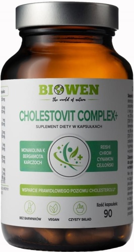 Cholestovit Complex+ - prawidłowy poziom cholesterolu - 90 kaps / Biowen