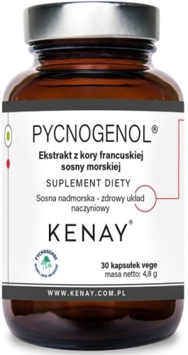 Pycnogenol® Ekstrakt z kory francuskiej sosny morskiej  - 30 kaps / Kenay 