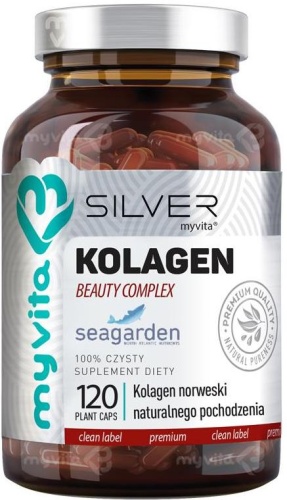 Kolagen BEAUTY Silver Pure - naturalny kolagen norweski - 120 kaps. / MyVita 