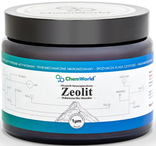 Zeolit Klinoptylolit Naturalny Mikrocząsteczkowy (detoks) 250g / Chem World