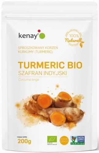 Turmeric Szafran Indyjski BIO (sproszkowany korzeń kurkumy) 200g / KenayAG 