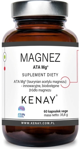 Magnez ATA Mg® - taurynian acetylu magnezu - 60 kaps / Kenay