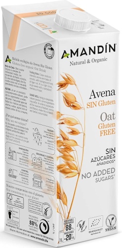 Napój owsiany bezglutenowy BIO 1L / Amandin