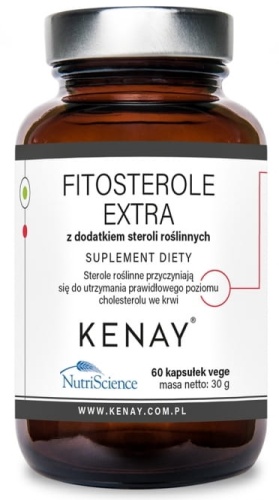 Fitosterole Extra z dodatkiem steroli roślinnych - prawidłowy poziom cholesterolu - 60 kaps / Kenay 