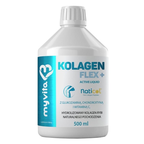 Kolagen Flex + Active Liquid z glukozaminą, chondroityną i witaminą C - 500 ml. / MyVita